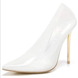MACKIN J Transparent Pointed Toe Stilettos